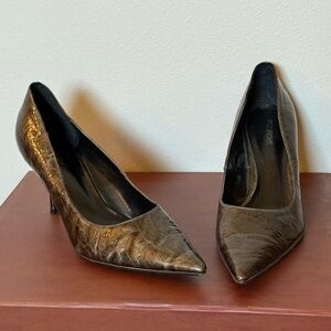 Maurices Shiny Bronze Heels